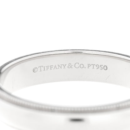 Tiffany Platinum 4mm Together Milgrain Wedding Band Ring 59 8.75 4 of 4