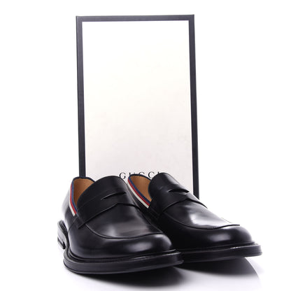 Gucci Calfskin Mens Web Sylvie Loafers 10.5 Black 12 of 12