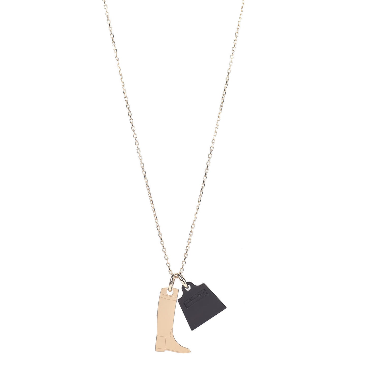 Permabrass Buffalo Horn Amulette Maroquinier PM Pendant Necklace