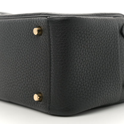 Hermes Taurillon Clemence Mini Lindy 20 Black 10 of 11