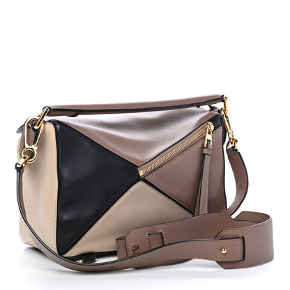 Loewe Calfskin Small Puzzle Bag Sand Hazelnut Ash 2 of 4