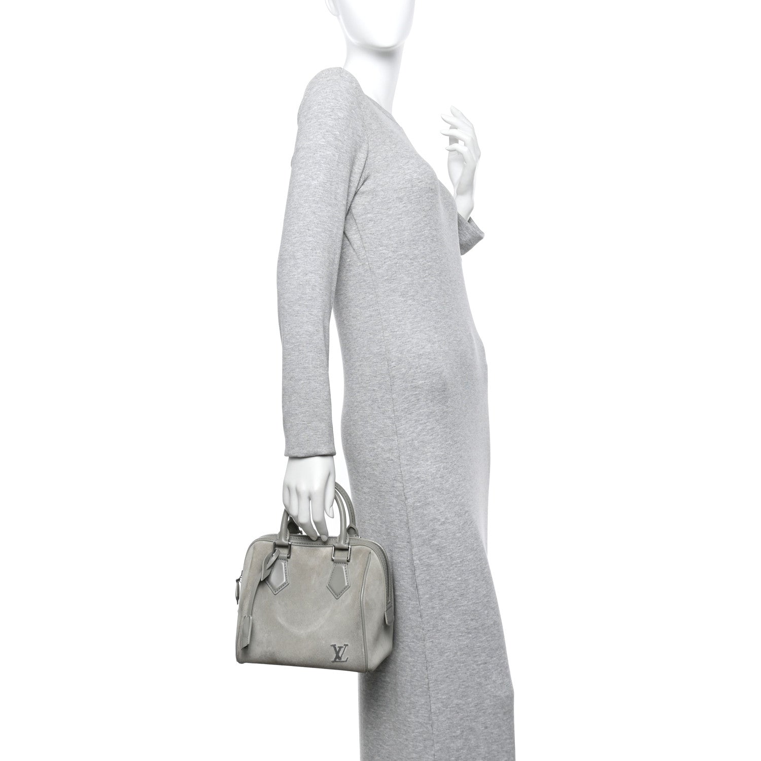 Louis Vuitton Suede Cubic Illusion Speedy Cube PM Grey 2 of 9