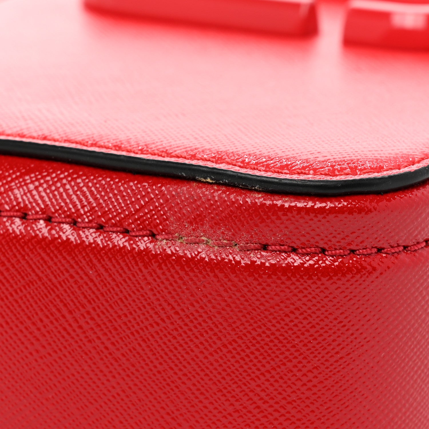 Marc Jacobs Saffiano Small Snapshot Camera Bag Red Beige 10 of 14