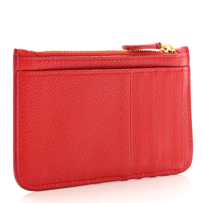 Balenciaga Grained Calfskin Logo Large Cash Long Coin Card Holder Bright Red Black 3 of 7
