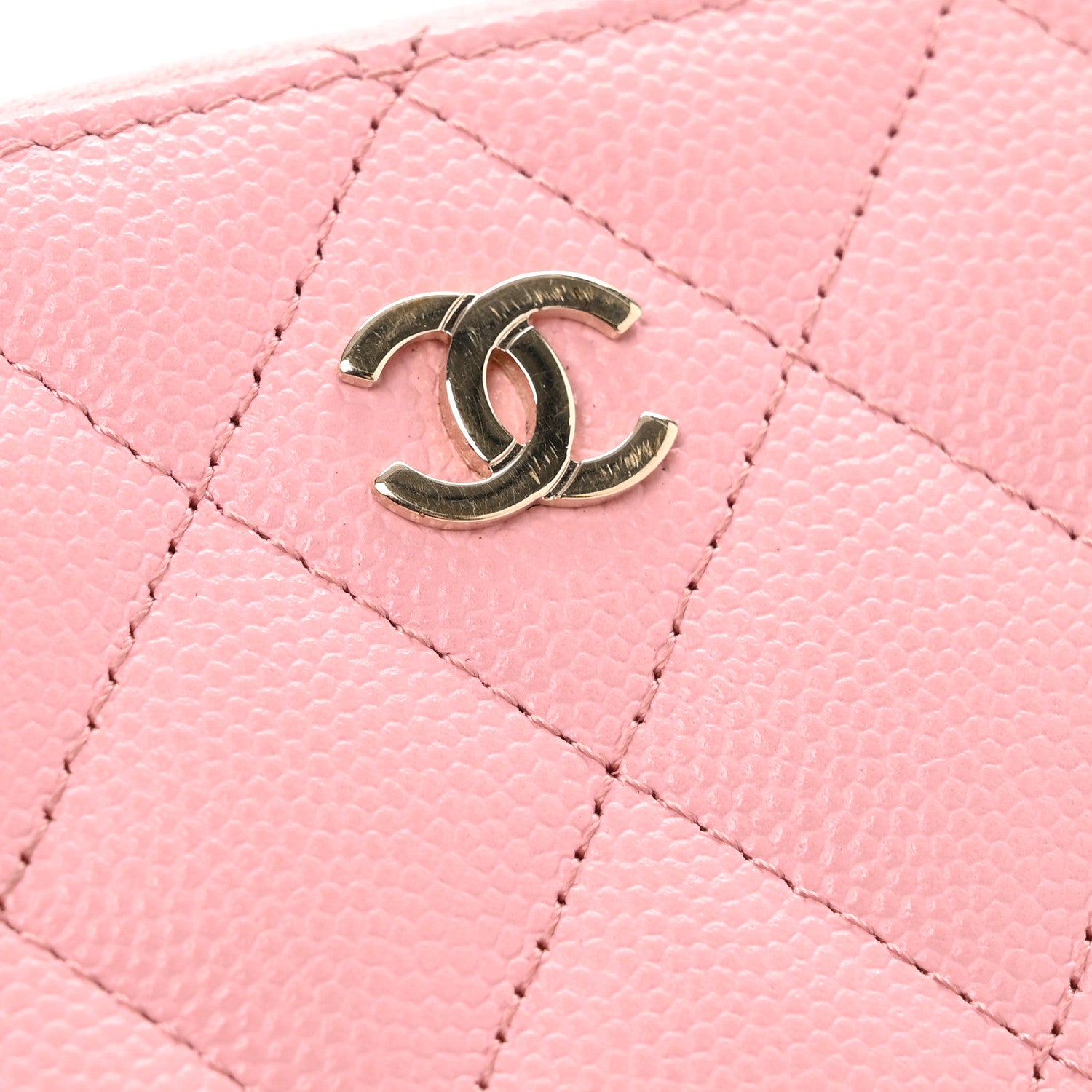Chanel Caviar Quilted Zip Coin Purse Light Pink 9 of 9
