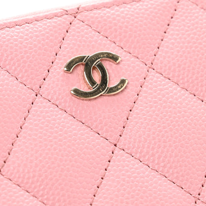 Chanel Caviar Quilted Zip Coin Purse Light Pink 9 of 9