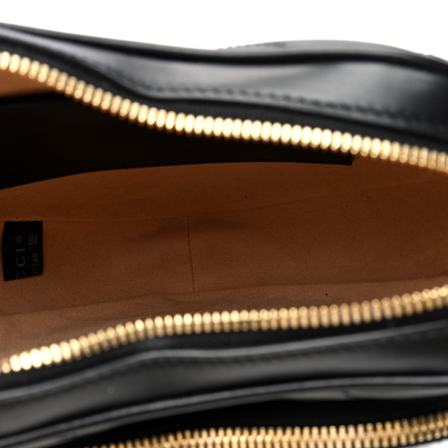 Calfskin Matelasse Diagonal Mini Interlocking G Heart Shoulder Bag Black