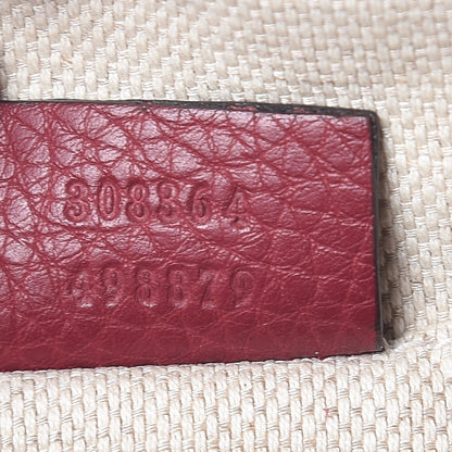 Gucci Pebbled Calfskin Studded Small Soho Disco Bag Soft Burgundy 7 of 8