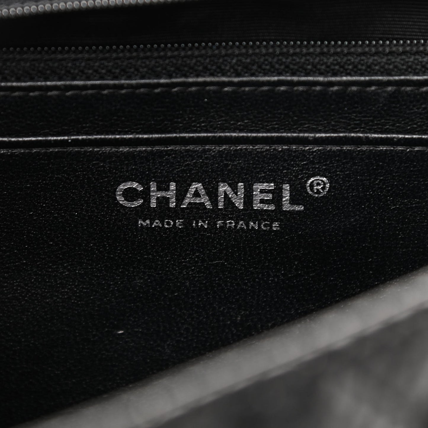Lambskin Perforated Jumbo Single Flap Black