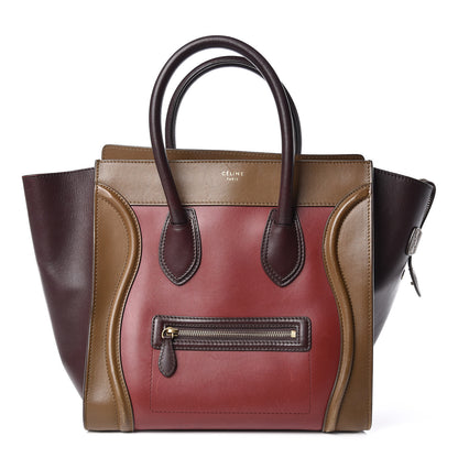 Celine Smooth Calfskin Mini Tri-Color Luggage Rust 1 of 12