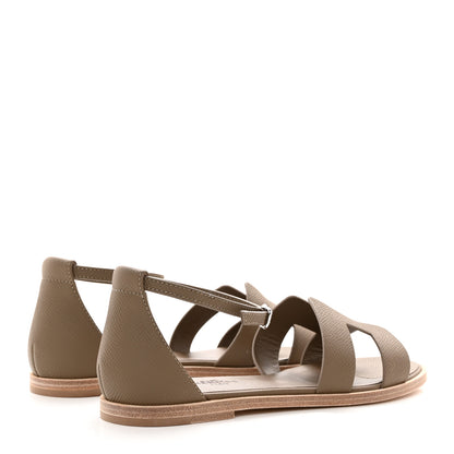 Hermes Epsom Santorini Sandals 36 Etoupe 4 of 13