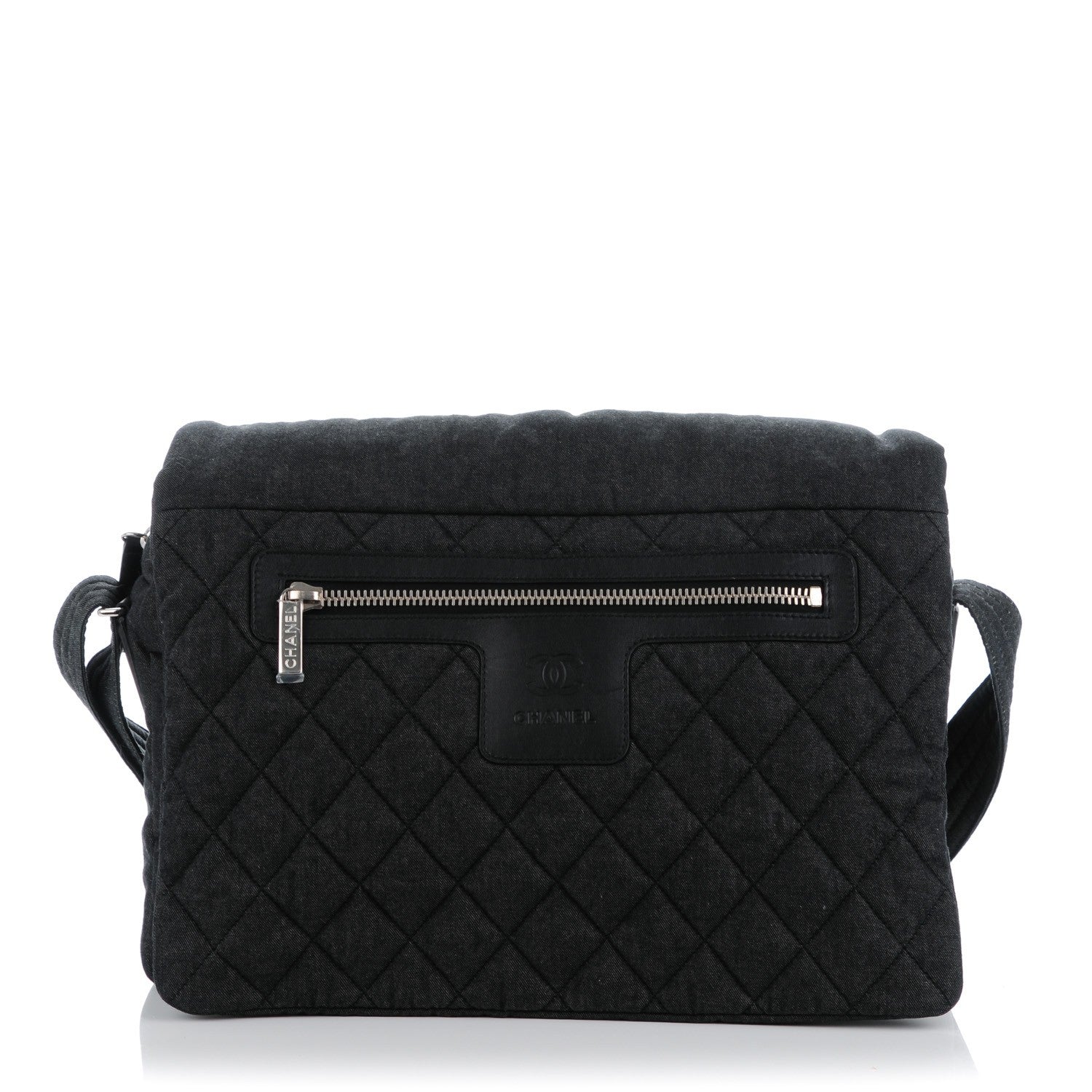 Chanel Denim Quilted Coco Cocoon Messenger Black 1 of 7