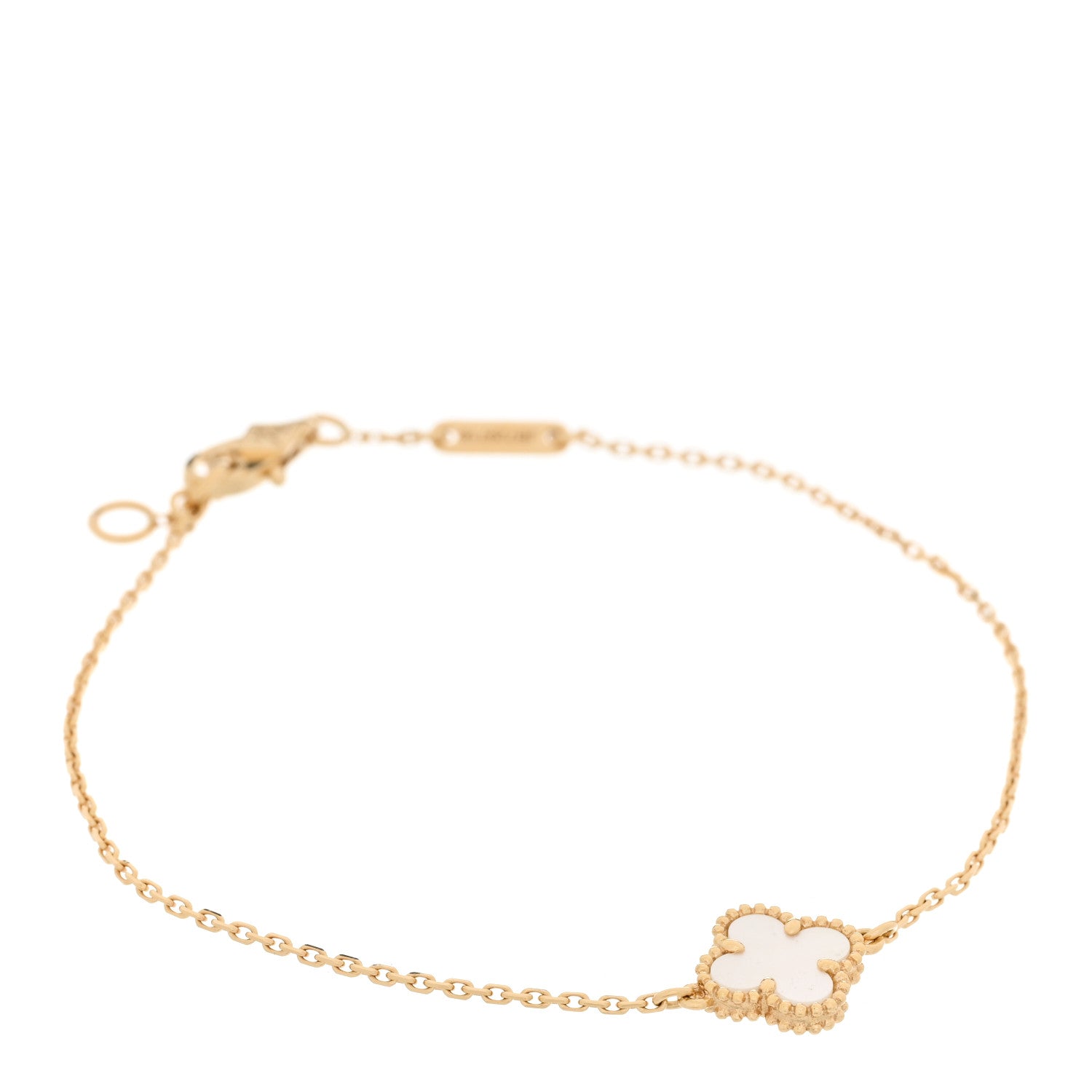 Van Cleef & Arpels VAN CLEEF & ARPELS 18K Yellow Gold Mother of Pearl Sweet Alhambra Bracelet 1 of 6