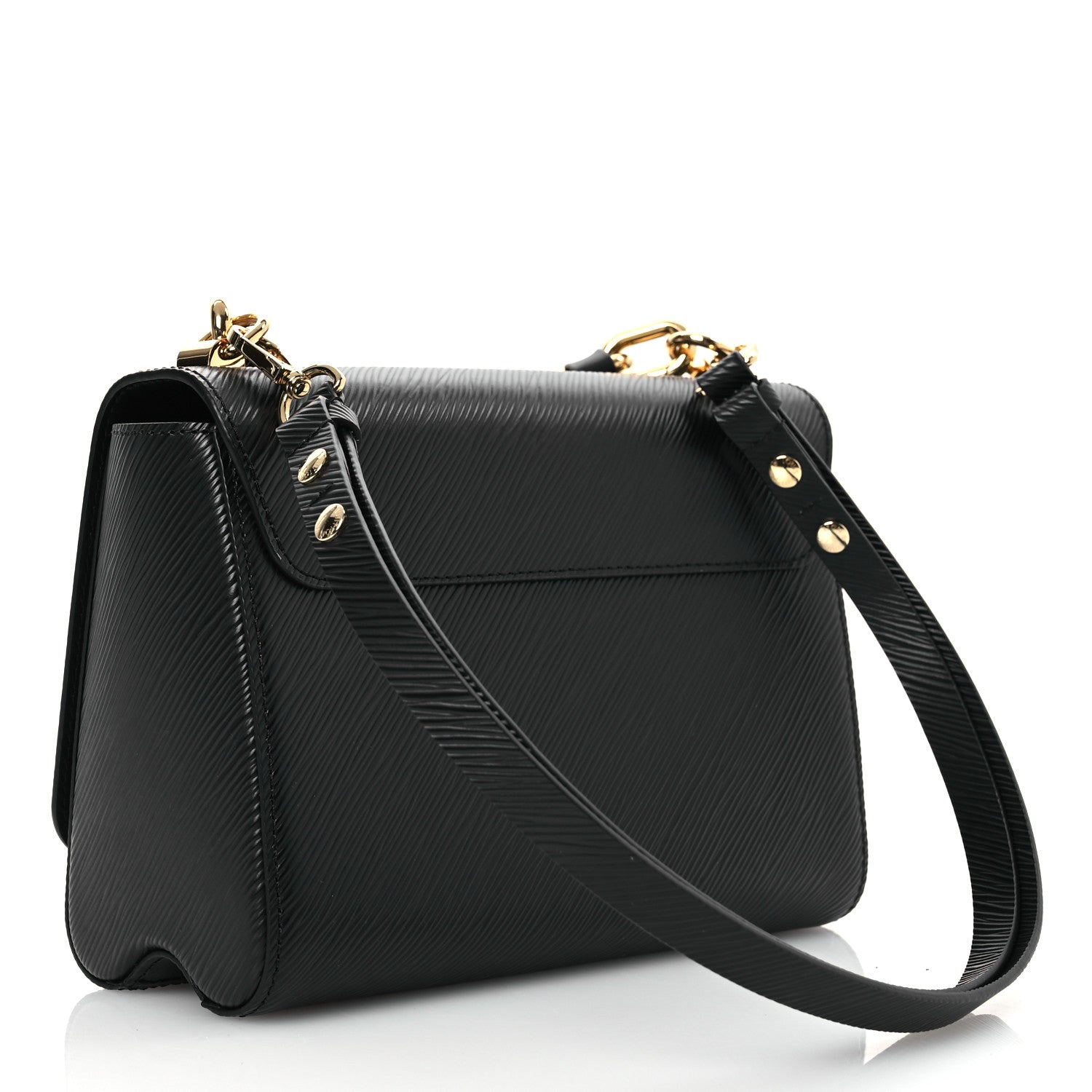 Louis Vuitton Epi Twist Braided Strap Shoulder Bag MM Black 4 of 10