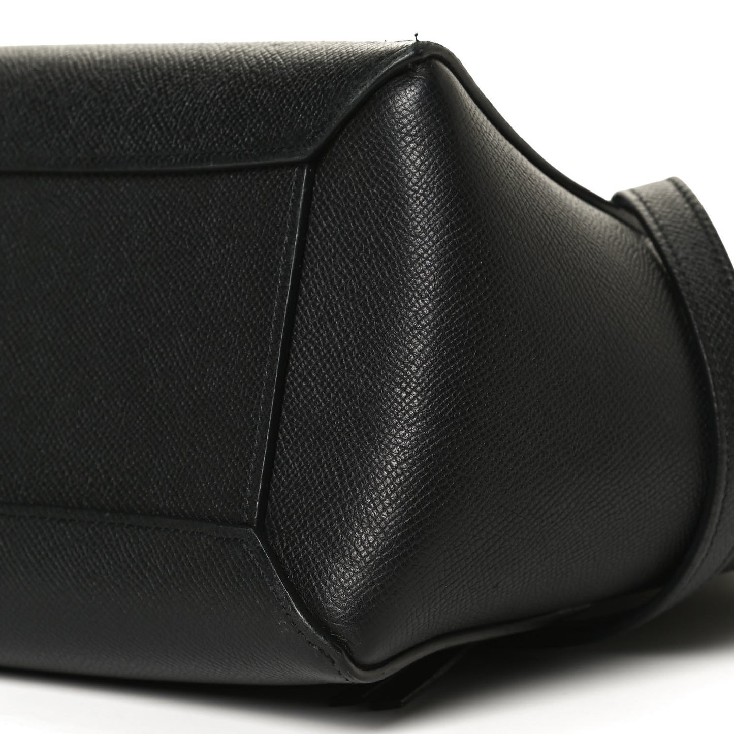 Grained Calfskin Micro Belt Bag Black