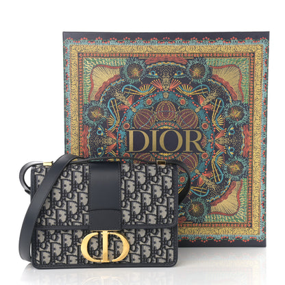 Christian Dior Oblique 30 Montaigne Flap Bag Blue 10 of 10