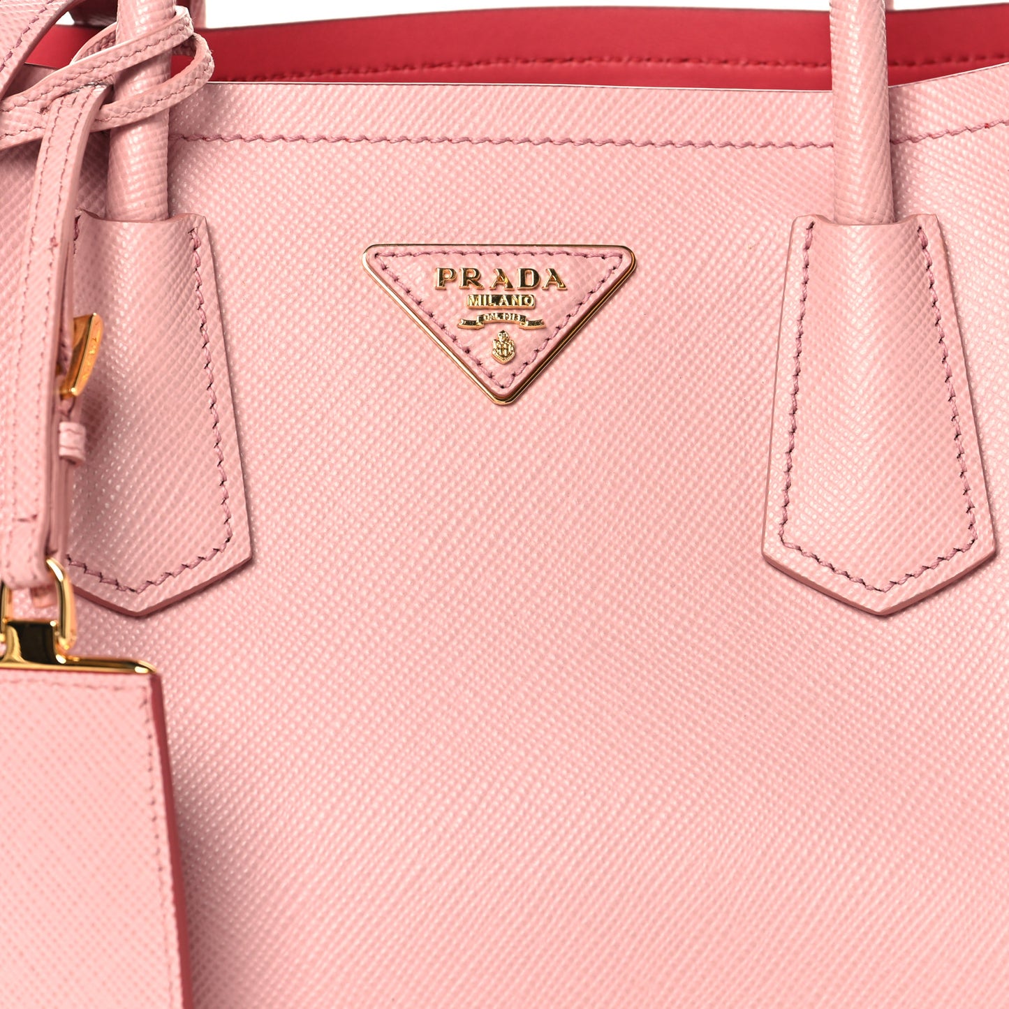 Saffiano Cuir Bi-Color Small Double Handle Bag Pesca Tamaris