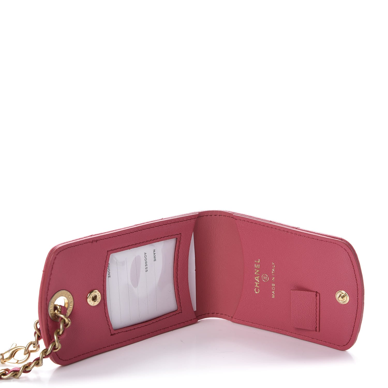 Chanel Lambskin Quilted Chanel 19 Luggage Tag Pink 3 of 6