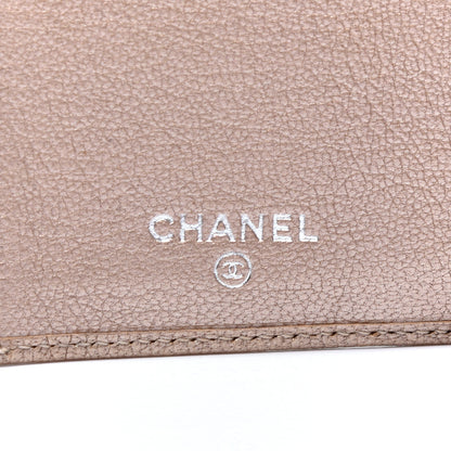 Chanel Metallic Goatskin Large Flap Wallet Beige 6 of 9