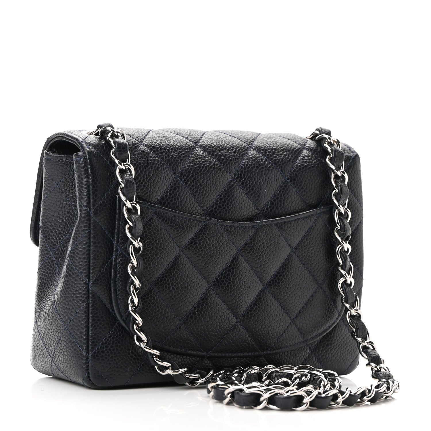 Chanel Caviar Quilted Mini Square Flap Navy 3 of 11
