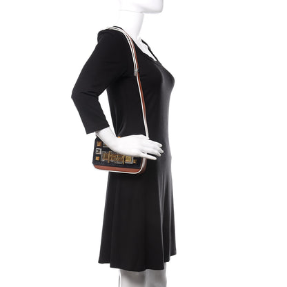Fendi Vitello Dolce Calf Hair Studded Mini 3Baguette Shoulder Bag Caramello Iris 2 of 10