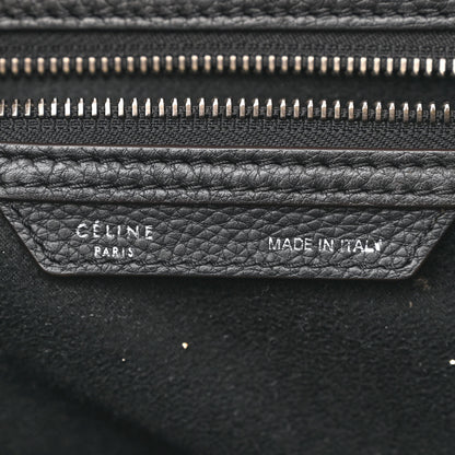 Celine Drummed Calfskin Mini Luggage Black 6 of 10