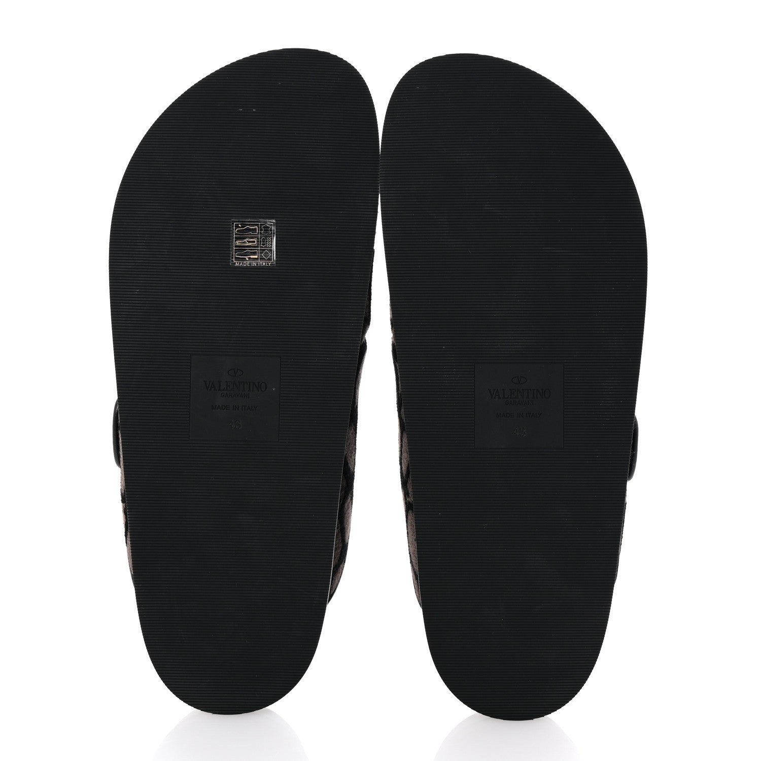 Valentino Garavani Toile Iconographe Vlogo Mens Double Strap Slide Sandals 43 Fondant Black 6 of 10