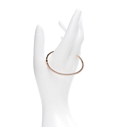 Tiffany 18K Rose Gold Diamond Metro Hinged Bangle Bracelet 2 of 5