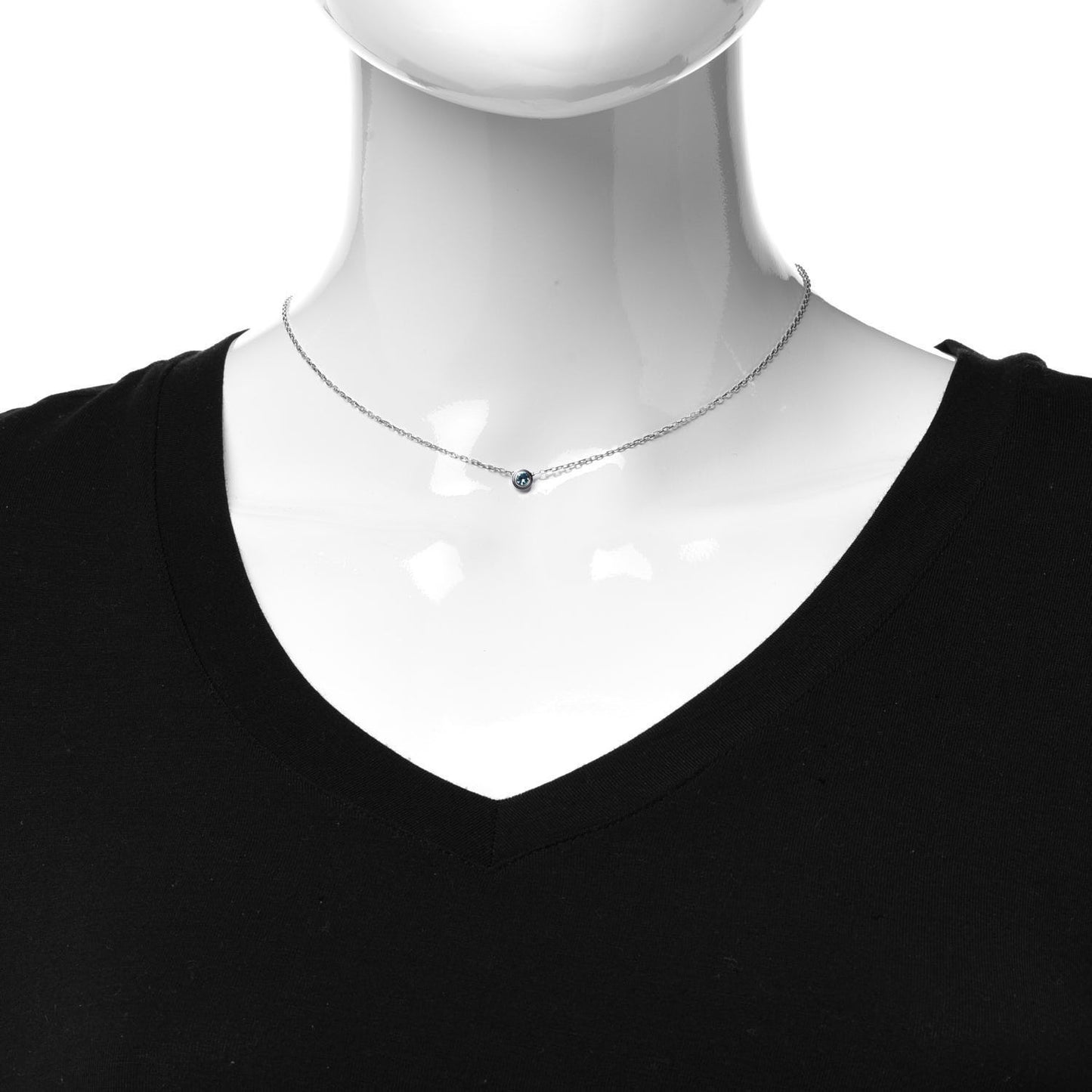 18K White Gold Sapphire Saphirs Legers de Cartier Pendant Necklace