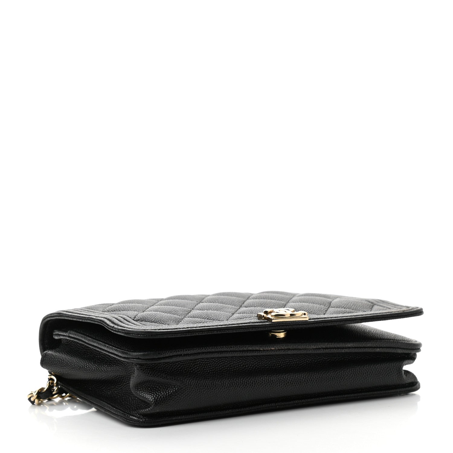 Chanel Caviar Quilted Boy Wallet On Chain WOC Black 4 of 12