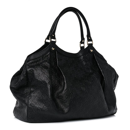 Gucci Guccissima Large Sukey Tote Black 2 of 13