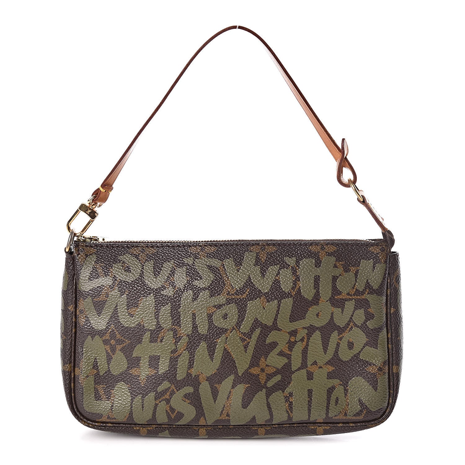 Louis Vuitton Monogram Graffiti Pochette Accessories Kaki 1 of 10