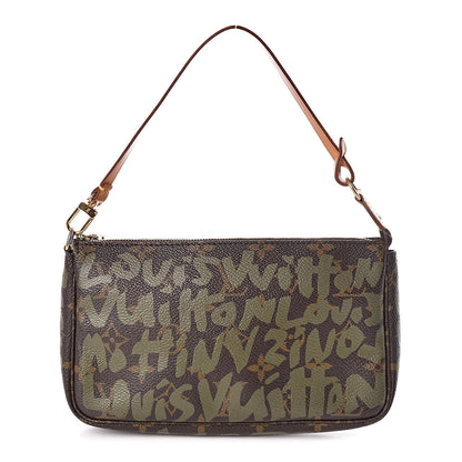 Louis Vuitton Monogram Graffiti Pochette Accessories Kaki 1 of 10