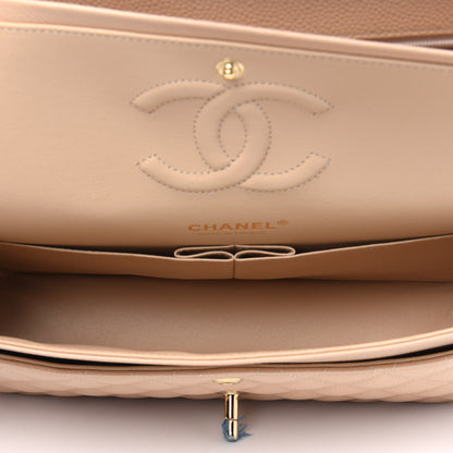 Chanel Caviar Quilted Medium Double Flap Beige 4 of 5