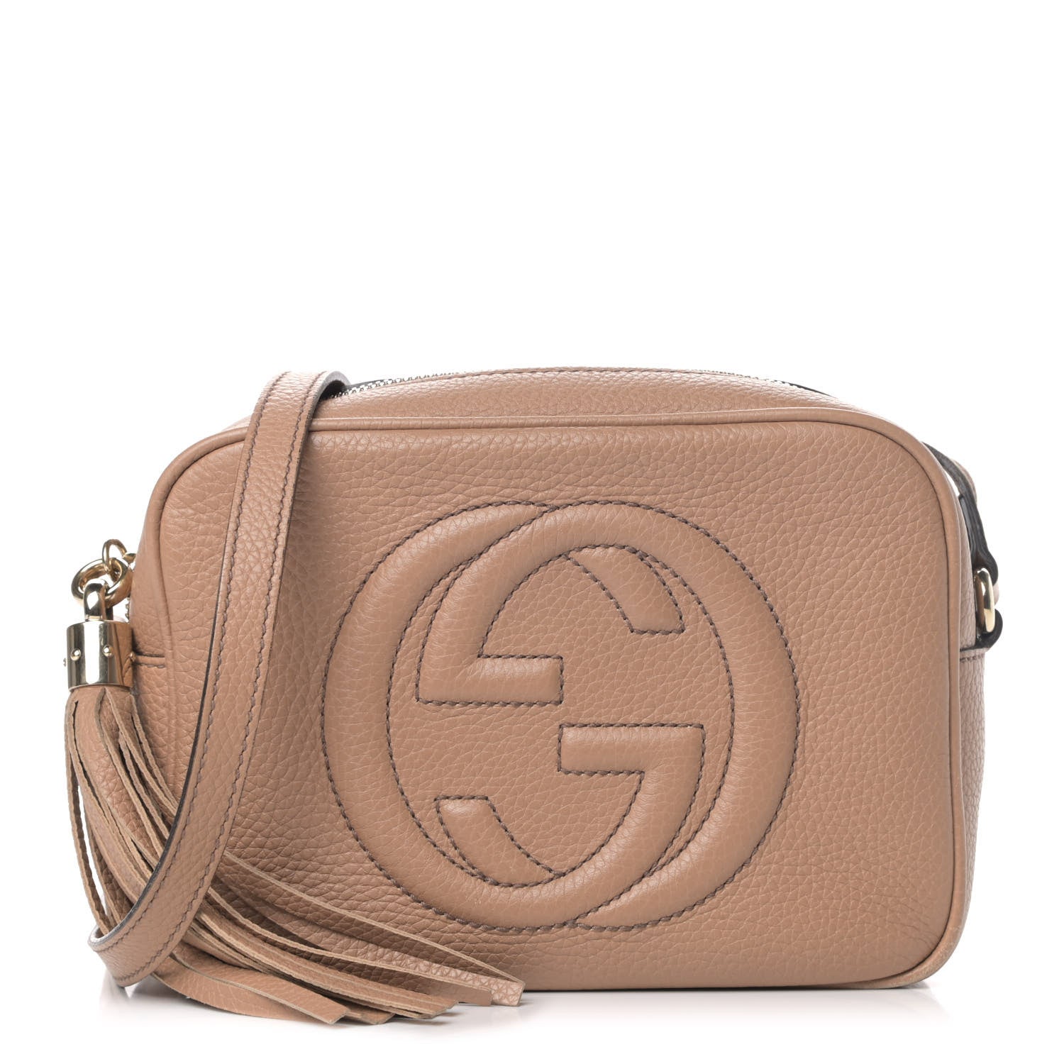 Gucci Pebbled Calfskin Small Soho Disco Bag Rose Beige 1 of 6