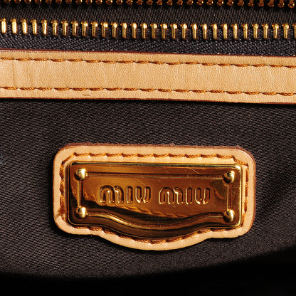 Miu Miu Vitello Satchel Sabbia 6 of 9
