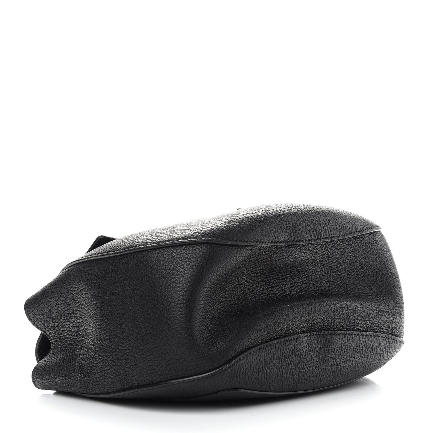 Grained Lambskin Medium Drew Shoulder Bag Black