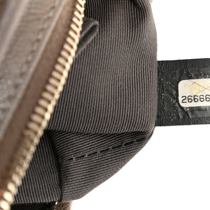 Chanel Metallic Caviar Chevron Quilted Small Gabrielle Hobo Light Silver Gold 13 of 17