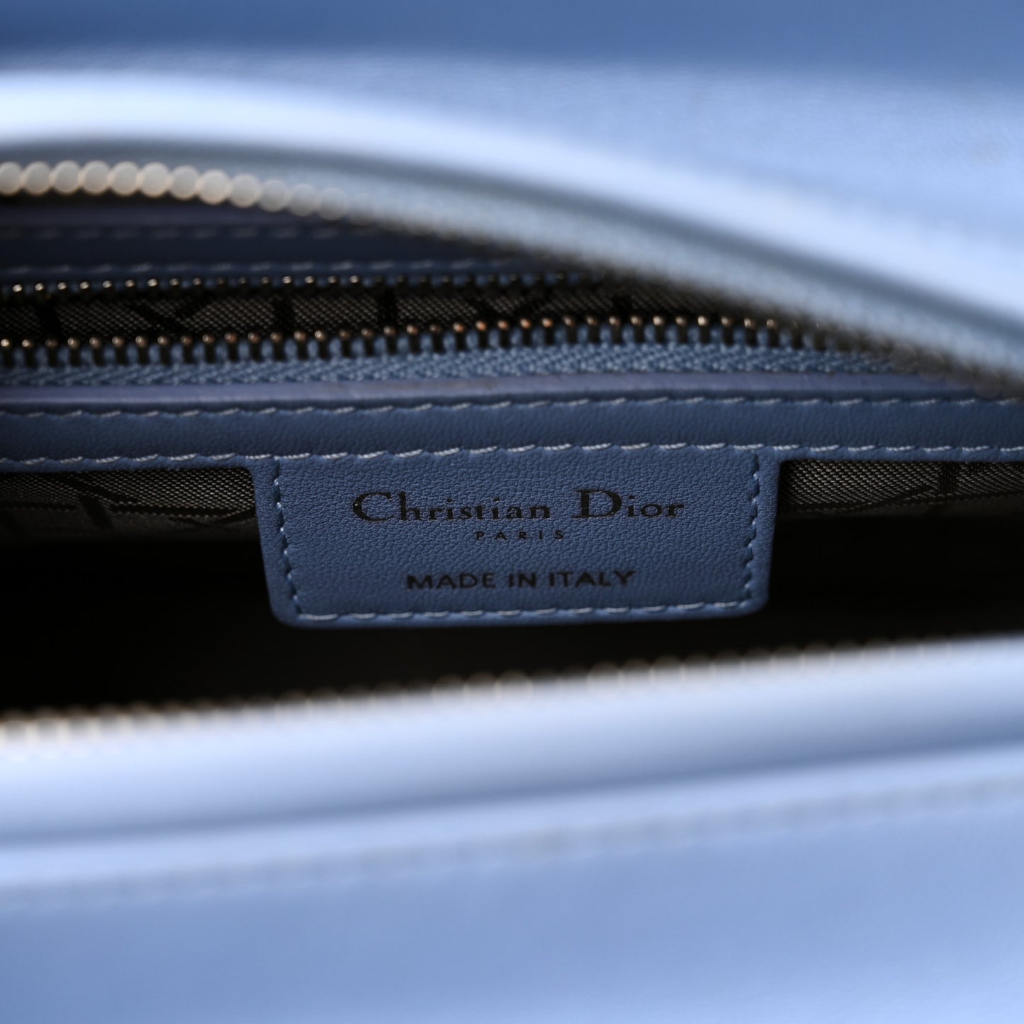 Lambskin Cannage Medium Lady Dior Light Blue
