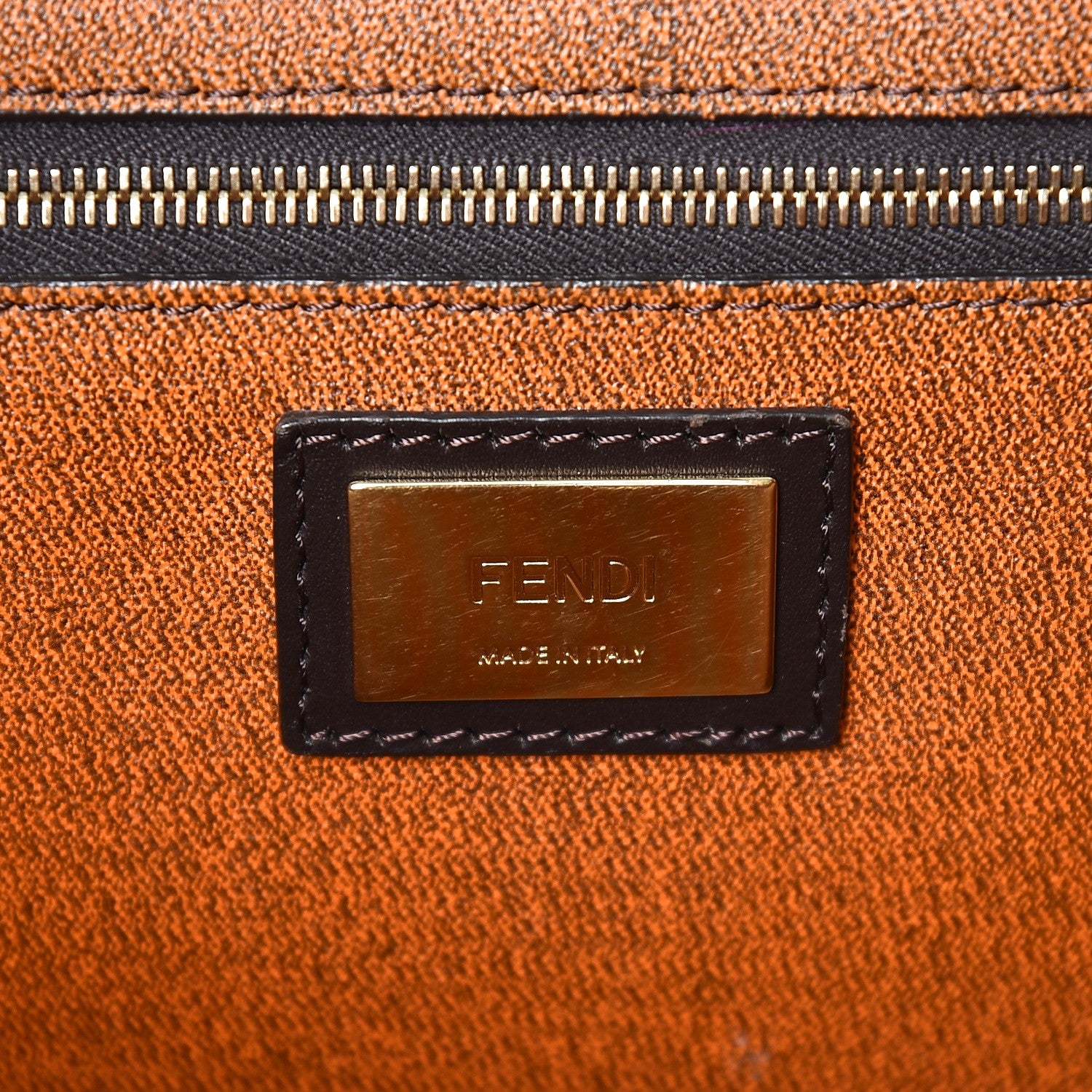 Fendi Zucca Spalmati Small Roll Tote Tobacco Orange 7 of 11