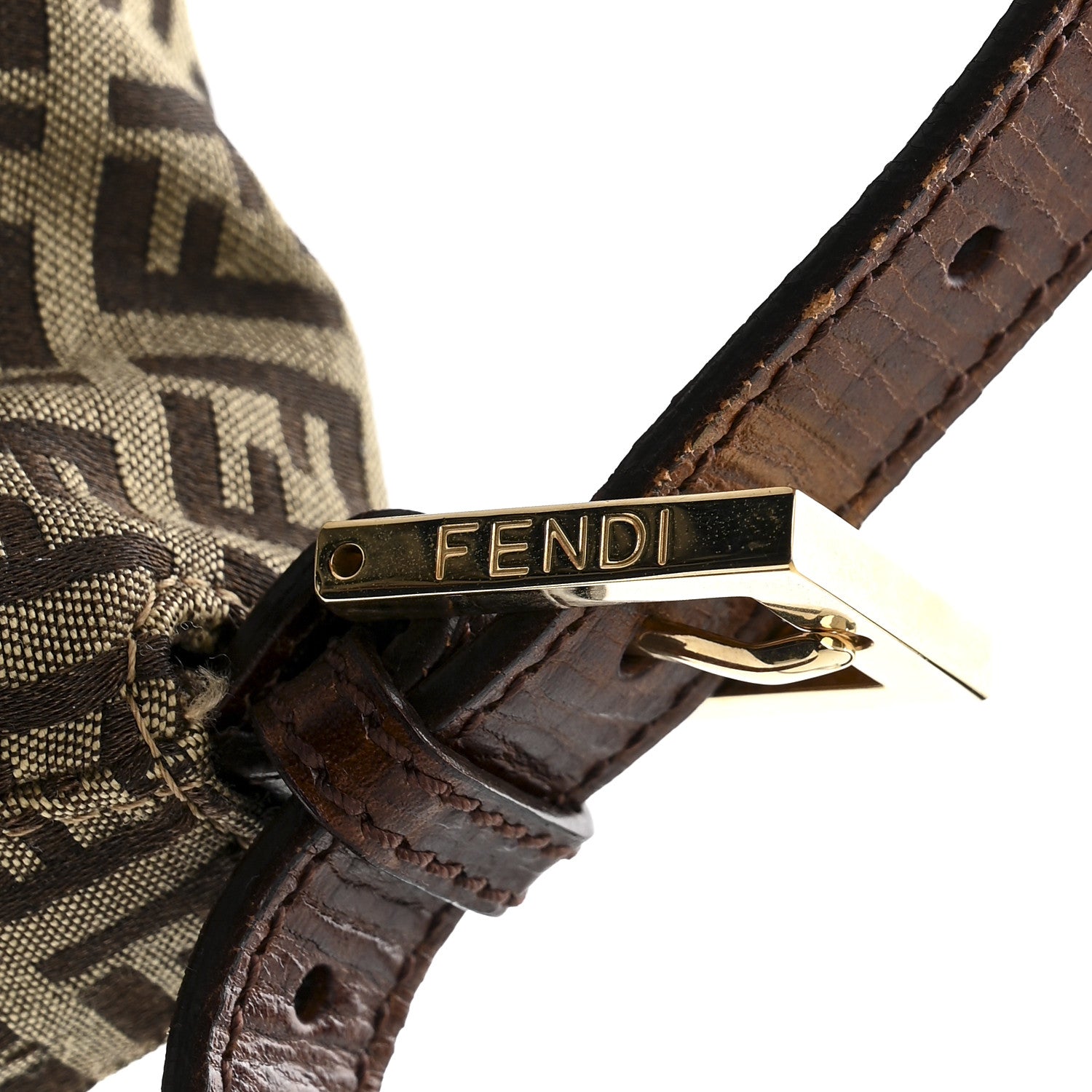 Fendi Zucchino Vitello Mama Baguette Mogano Panna Bruciato 13 of 14