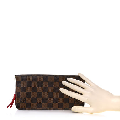 Louis Vuitton Damier Ebene Insolite Wallet Red 2 of 11