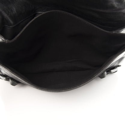 Balenciaga Agneau Giant Brogues Hardware Envelope Clutch Black 6 of 11