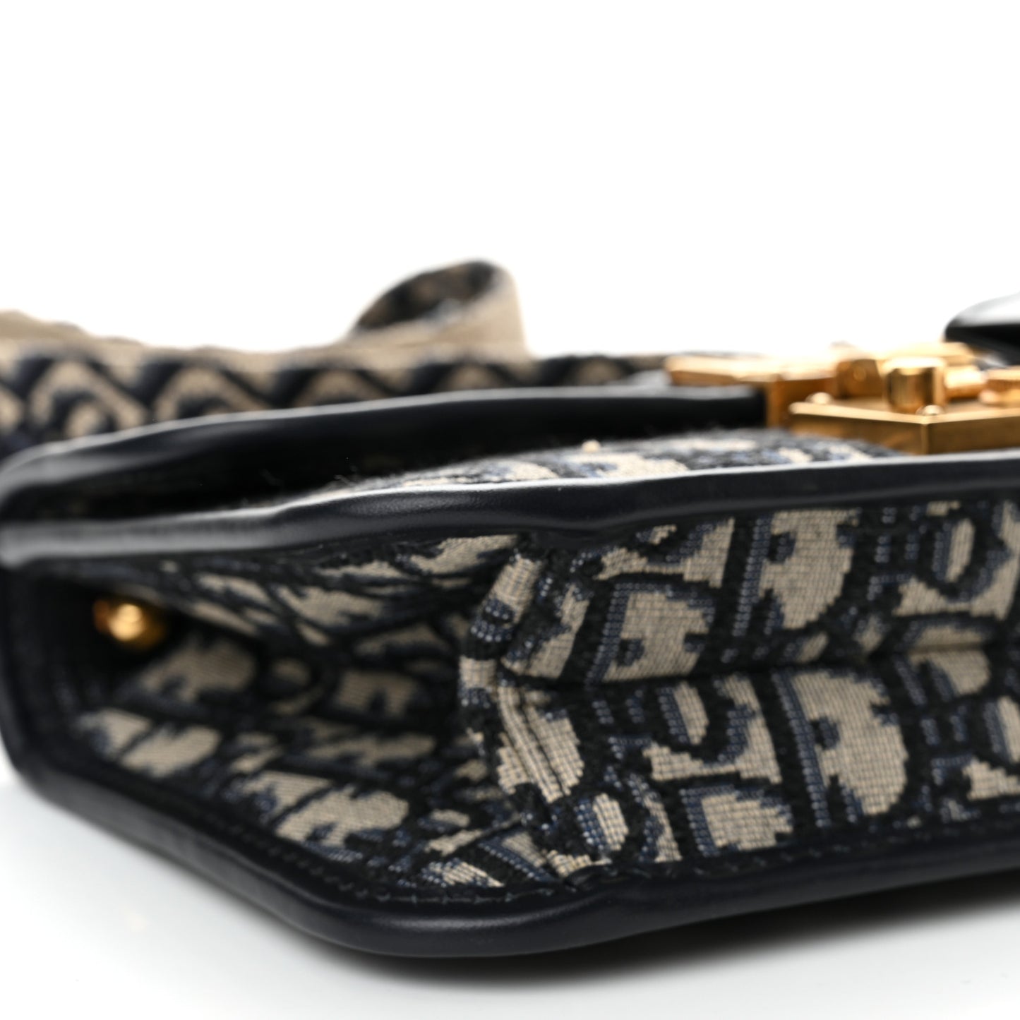 Oblique Small DiorAddict Flap Bag Navy Blue