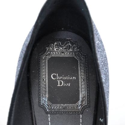 Christian Dior Glitter Sequin Miss Dior Peep Toe Pumps 37.5 5 of 7