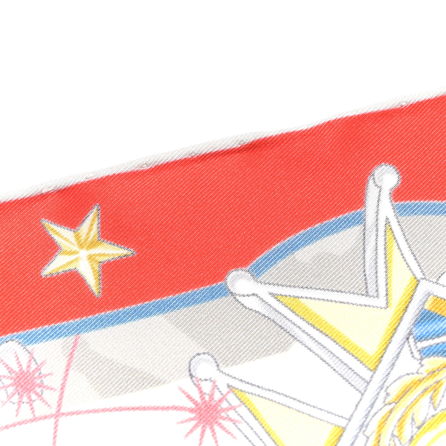 Hermes Silk Chorus Stellarum Scarf 70 Rouge White Multicolor 4 of 6