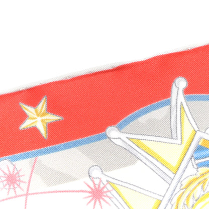 Hermes Silk Chorus Stellarum Scarf 70 Rouge White Multicolor 4 of 6