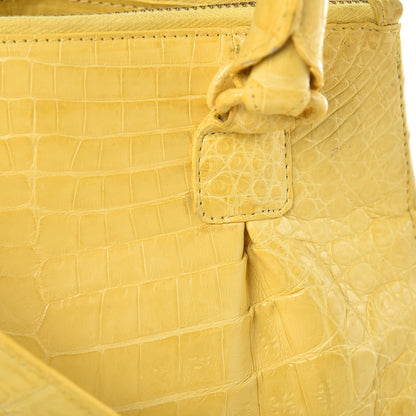 Nancy Gonzalez Crocodile Mini Double Zip Satchel Yellow 9 of 11