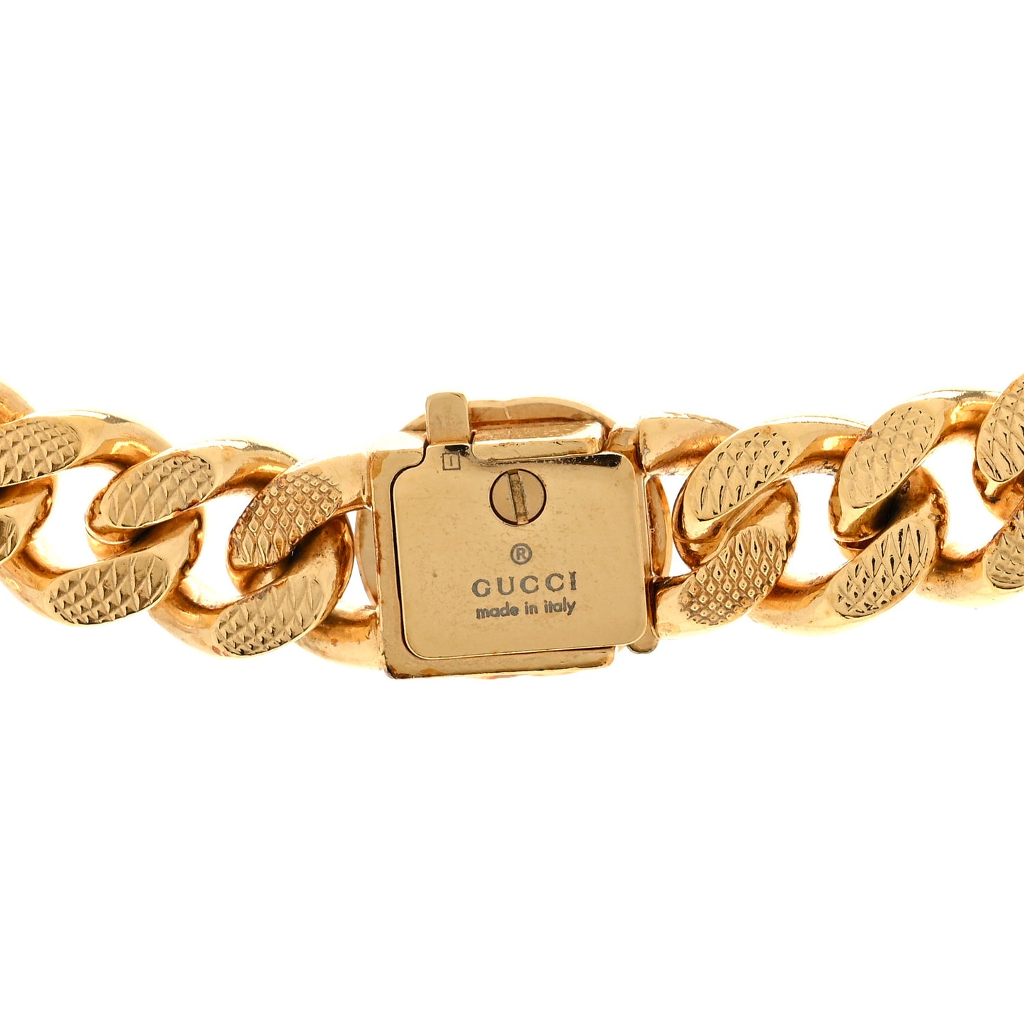 Metal Interlocking GG Chain Necklace Gold