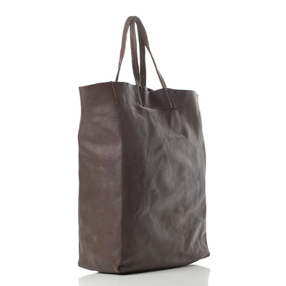Celine Lambskin Vertical Cabas Brown 3 of 19